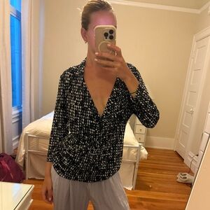 Black and White Women's Top Chaus size large